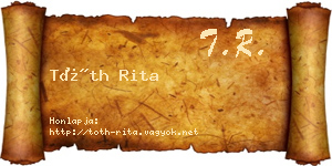 Tóth Rita névjegykártya
